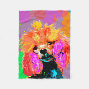 Fun Pop Art Speelgoed Poodle Fleece Deken