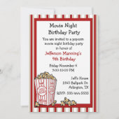 Fun Popcorn Birthday Party Invitation Kaart (Voorkant)