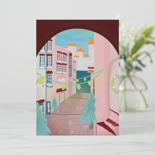 Fun Portugees Feliz Natal Feestdagenkaart (Staand voorkant)