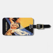 Fun Poster Style Circus Acrobat Bagagelabel (Voorkant horizontaal)