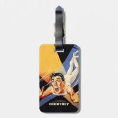  Fun Poster Style Circus Acrobat Bagagelabel (Achterkant verticaal)