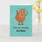 Fun Potato Temper Tantrum - Wailing Spud Custom Kaart (Gele Bloem)