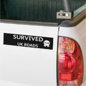 Fun Pothole Bumper Sticker SURVIVED UK ROADS 2026 (Op Truck)