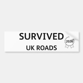 Fun Pothole Bumper Sticker SURVIVED UK ROADS 2026