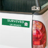Fun Pothole Bumper Sticker SURVIVED UK ROADS 2026 (Op Truck)