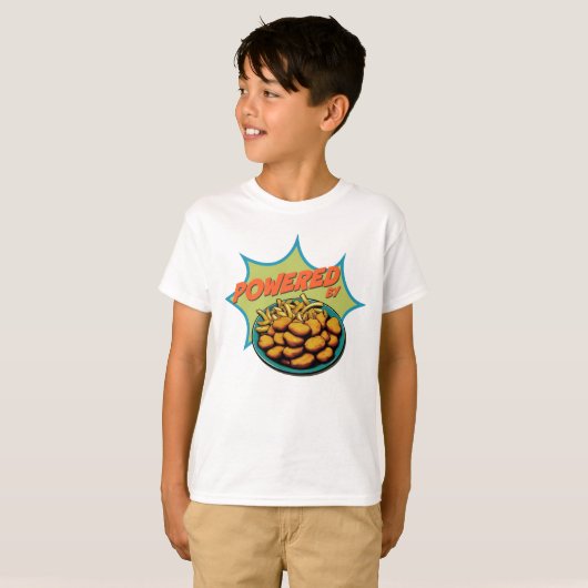 Fun Powered by French Fries & Nuggets T-shirt (Voorkant volledig)
