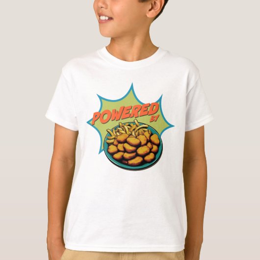 Fun Powered by French Fries & Nuggets T-shirt (Voorkant)