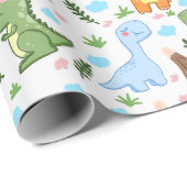 Fun Prehistoric Gift Wrap for Kids & Dino Lovers Cadeaupapier (Rol Hoek)