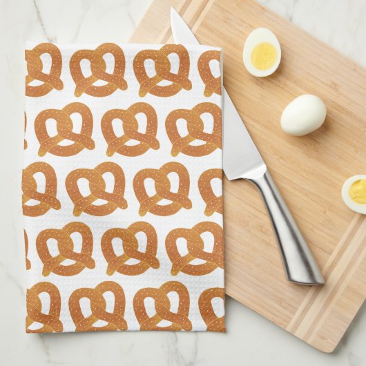 Fun Pretzel Pattern Theedoek (Quarter Fold)