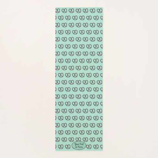 Fun Pretzel thema dubbele kant lila / bord blauwgr Yogamat (Achterkant)