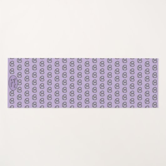 Fun Pretzel thema dubbele kant lila / bord blauwgr Yogamat (Voorkant (horizontaal))