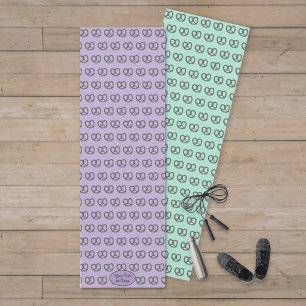 Fun Pretzel thema dubbele kant lila / bord blauwgr Yogamat