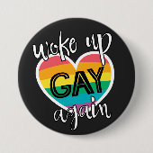 Fun pride maand lgbt werd weer homo ronde button 7,6 cm (Voorkant)