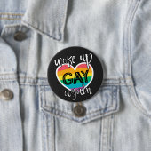 Fun pride maand lgbt werd weer homo ronde button 7,6 cm (In situ)