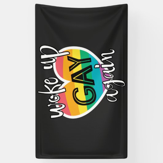 Fun pride maand lgbt werd weer homo spandoek (Verticaal)
