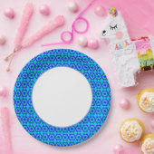 Fun Prints Blue Dinnerware Papieren Bordje (Feest)