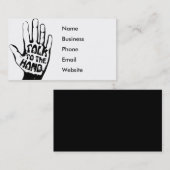 Fun Professional Comedian Talk Hand Visitekaartje (Voorkant / Achterkant)