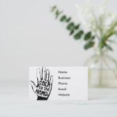 Fun Professional Comedian Talk Hand Visitekaartje (Staand voorkant)