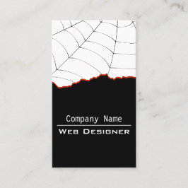 Fun Professional Web Designer Black & White Visitekaartje