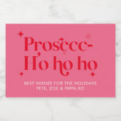 Fun Prosecco - Etiket voor kerstwijn op maat (Enkel label)
