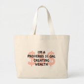 Fun PROVERBS 31 GAL CREËER WEALTH Christelijk Grote Tote Bag (Voorkant)