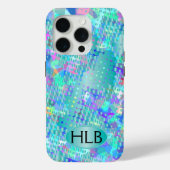 Fun Psychedelic Blues met een Splatter van Blauwe  Case-Mate iPhone Case (Achterkant)