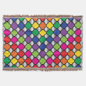 Fun Psychedelic Quatrefoil Print Patroon Deken (Voorkant)