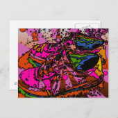Fun Psychedelic Sneakers Briefkaart (Voorkant / Achterkant)