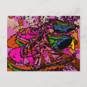 Fun Psychedelic Sneakers Briefkaart