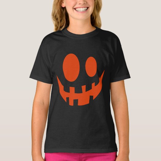 Fun Pumpkin Jack O Lantern Face Halloween T-shirt (Voorkant)