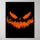 Fun Pumpkin Jack O Lantern Scary Pumpkin Face Hall Poster (Voorkant)