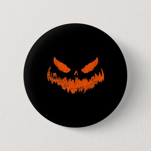 Fun Pumpkin Jack O Lantern Scary Pumpkin Face Hall Ronde Button 5,7 Cm (Voorkant)
