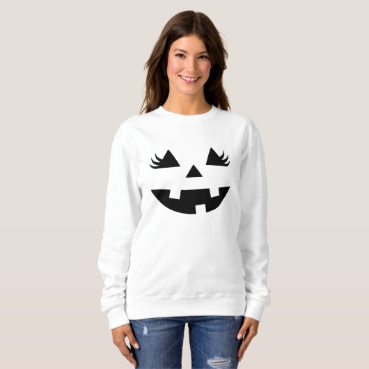 Fun Pumpkin Smile Halloween Gift Trui (Voorkant volledig)