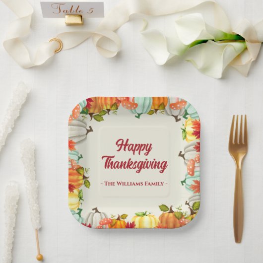 Fun Pumpkin-Thanksgiving Bord binnenpapier (Huwelijk)