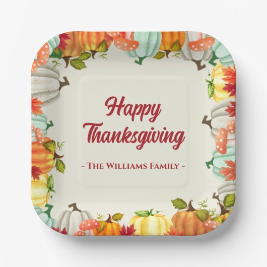 Fun Pumpkin-Thanksgiving Bord binnenpapier (Voorkant)