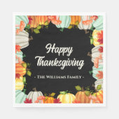 Fun Pumpkin Thanksgiving Dinner Napkins Servet (Voorkant)