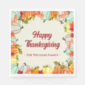 Fun Pumpkin Thanksgiving Dinner Napkins Servet (Voorkant)