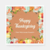 Fun Pumpkin Thanksgiving Dinner Napkins Servet (Voorkant)