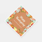 Fun Pumpkin Thanksgiving Dinner Napkins Servet (Hoek)