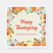 Fun Pumpkin Thanksgiving Dinner Napkins Servet (Voorkant)