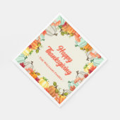 Fun Pumpkin Thanksgiving Dinner Napkins Servet (Hoek)