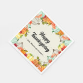 Fun Pumpkin Thanksgiving Dinner Napkins Servet (Hoek)