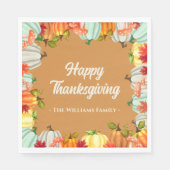 Fun Pumpkin Thanksgiving Dinner Napkins Servet (Voorkant)