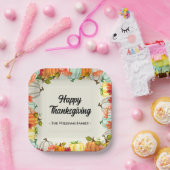 Fun Pumpkin Thanksgiving Dinner Papieren Bordje (Feest)
