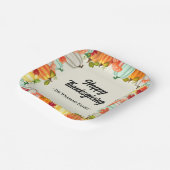 Fun Pumpkin Thanksgiving Dinner Papieren Bordje (Gebogen)