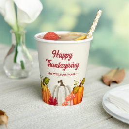 Fun Pumpkin-Thanksgiving Papieren Bekers