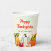 Fun Pumpkin-Thanksgiving Papieren Bekers (Voorkant)