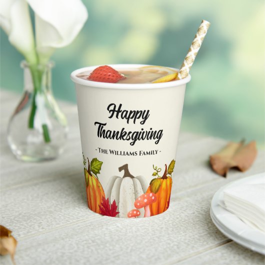 Fun Pumpkin-Thanksgiving Papieren Bekers (Insitu)