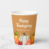 Fun Pumpkin-Thanksgiving Papieren Bekers (Voorkant)