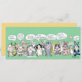 Fun Pun Bunnies Bedankt Custom Flat Kaart (Voorkant / Achterkant)